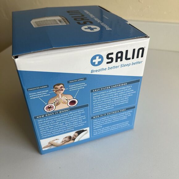 Salin MINI Home Salt Therapy Device Air Purifier Therapeutic Ions NO POWER CORD - Picture 2 of 8